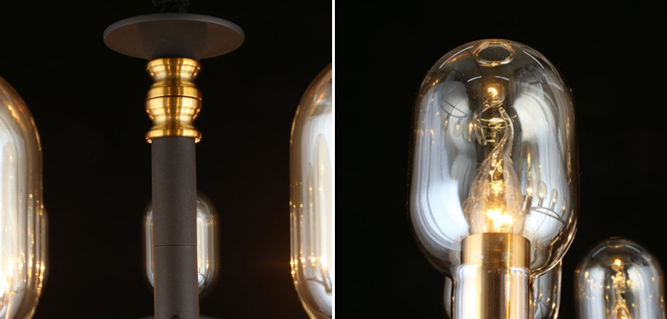 Люстра c овальными плафонами Champagne Glass Люстра c овальными плафонами Champagne Glass - Loft-Concept в Орле