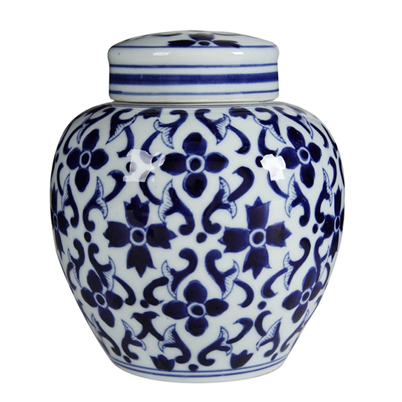 Ваза Irene Vase Белый Синий Ваза Irene Vase Белый Синий в Орле | Loft Concept