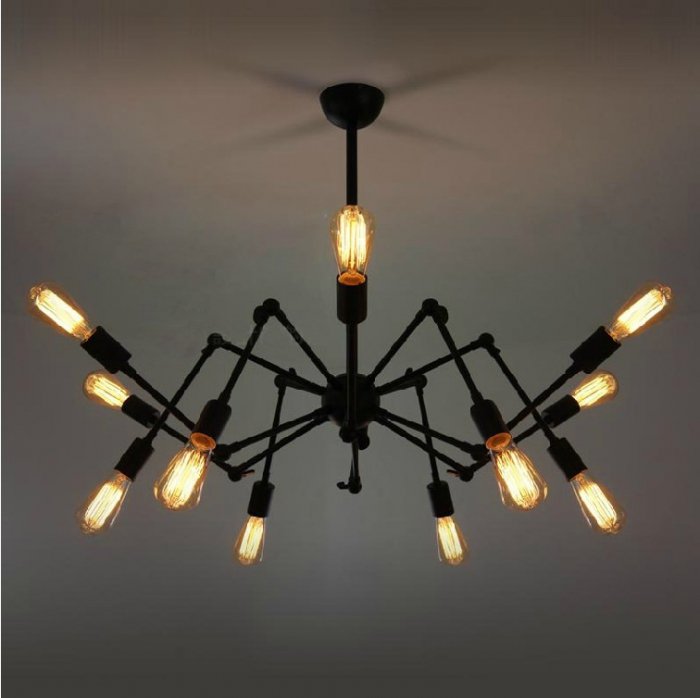 Люстра Loft Industrial Sputnik Chandelier Spider Черный Люстра Loft Industrial Sputnik Chandelier Spider Черный в Орле | Loft Concept