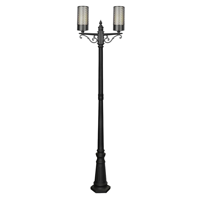 Парковый торшер Holger Street Floor Lamp Черный Белое матовое стекло в Орле | Loft Concept 