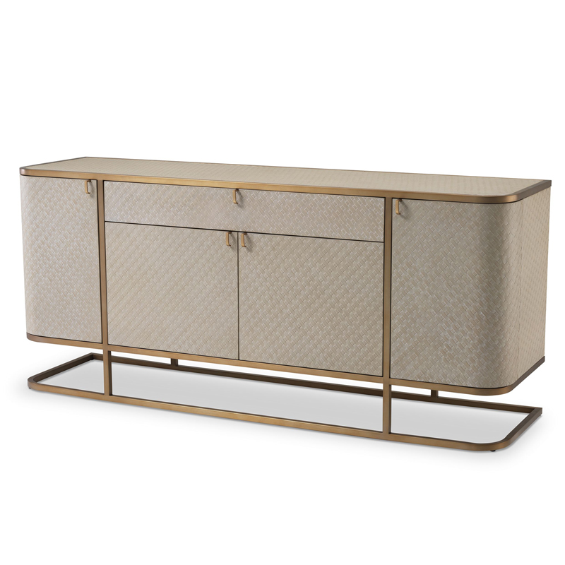 Комод Eichholtz Dresser Napa Valley oak Бежевый Матовая латунь в Орле | Loft Concept 