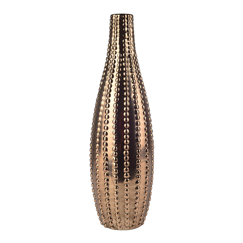 Ваза Ribbed Vase Narrow Throat bronze-gold 34 Ваза Ribbed Vase Narrow Throat bronze-gold 34 в Орле | Loft Concept