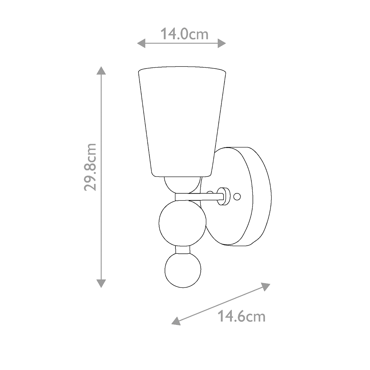 Бра с белым матовым стеклянным плафоном и тремя декоративными шарами Hinkley в Орле