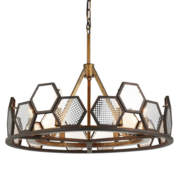 Люстра MetalComb Pendant 6 Черный Бронза Люстра MetalComb Pendant 6 Черный Бронза в Орле | Loft Concept