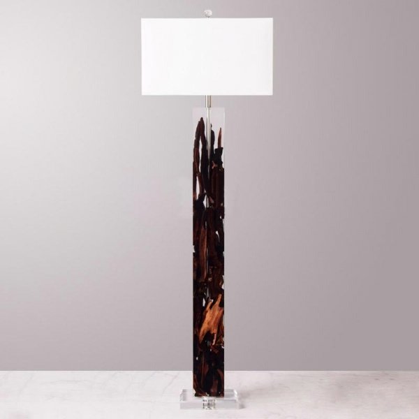 Торшер Lampadaire Kisimi Acrylic glass dark Белый Коричневый Торшер Lampadaire Kisimi Acrylic glass dark Белый Коричневый в Орле | Loft Concept