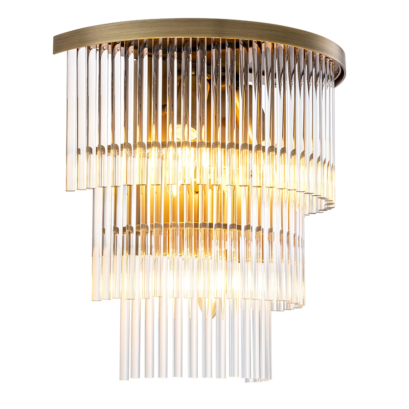 Бра Eichholtz Wall Lamp East Brass Прозрачное Стекло Латунь Бра Eichholtz Wall Lamp East Brass Прозрачное Стекло Латунь в Орле | Loft Concept