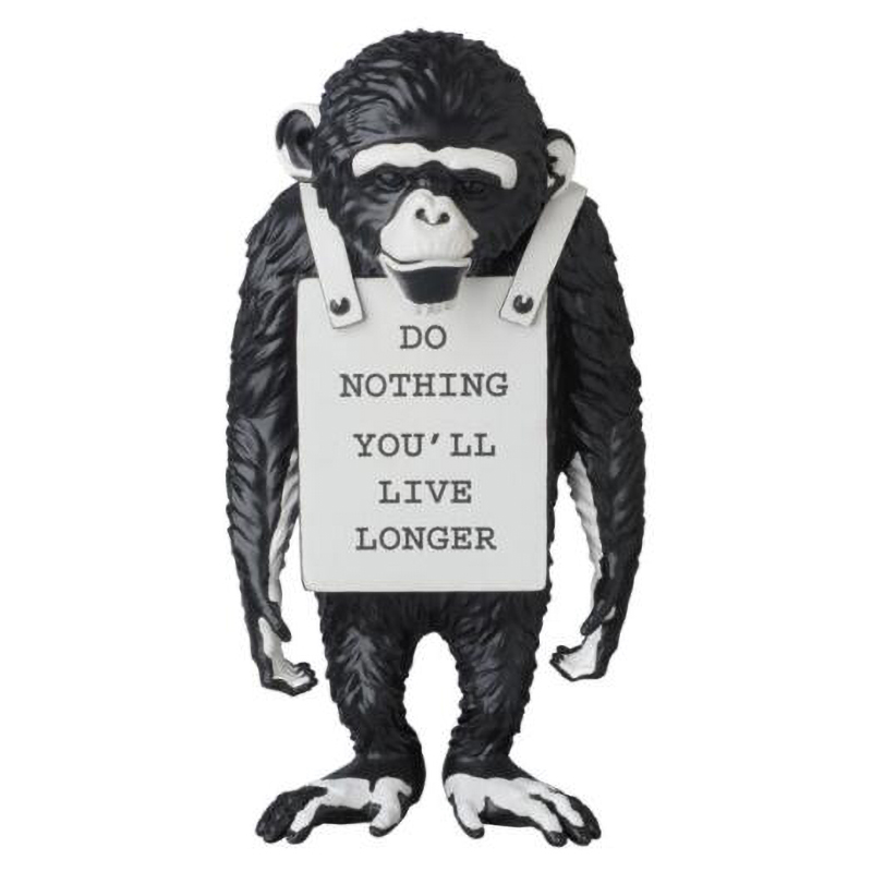Статуэтка Banksy Lying Monkey Black and White Черно-белый Статуэтка Banksy Lying Monkey Black and White Черно-белый в Орле | Loft Concept