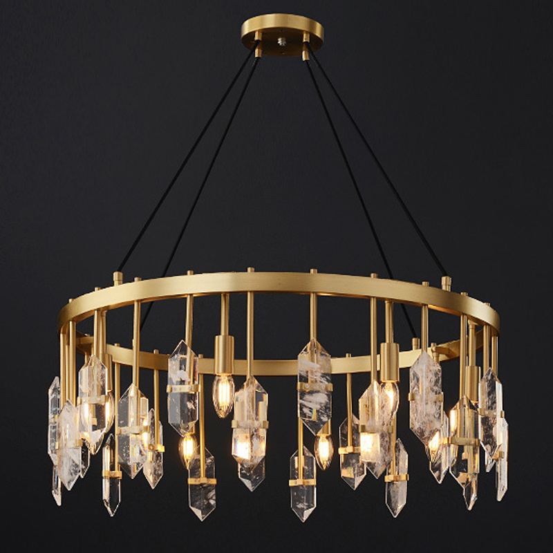 Люстра Dorotea Chandelier Латунь Прозрачный Люстра Dorotea Chandelier Латунь Прозрачный в Орле | Loft Concept