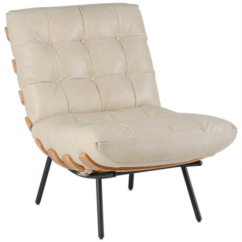 Кресло Philbert Chair beige leather Бежевый Кресло Philbert Chair beige leather Бежевый в Орле | Loft Concept