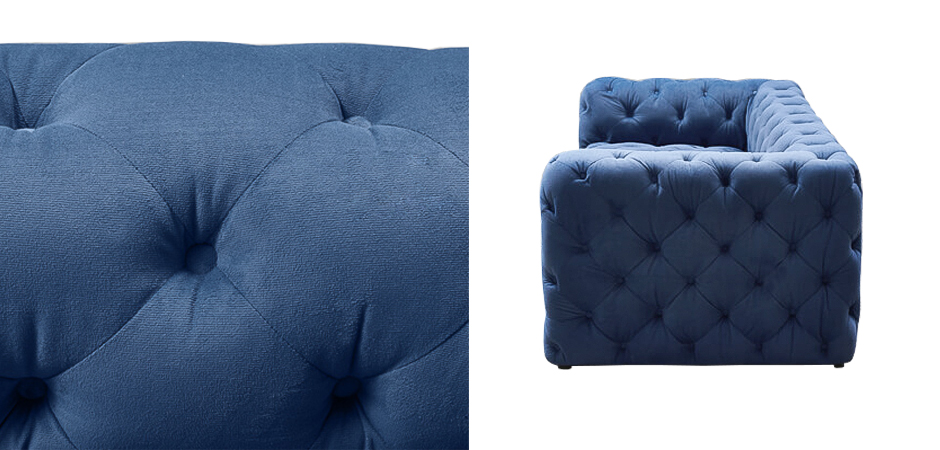 Диван Soho tufted blue velor Диван Soho tufted blue velor - Loft-Concept в Орле