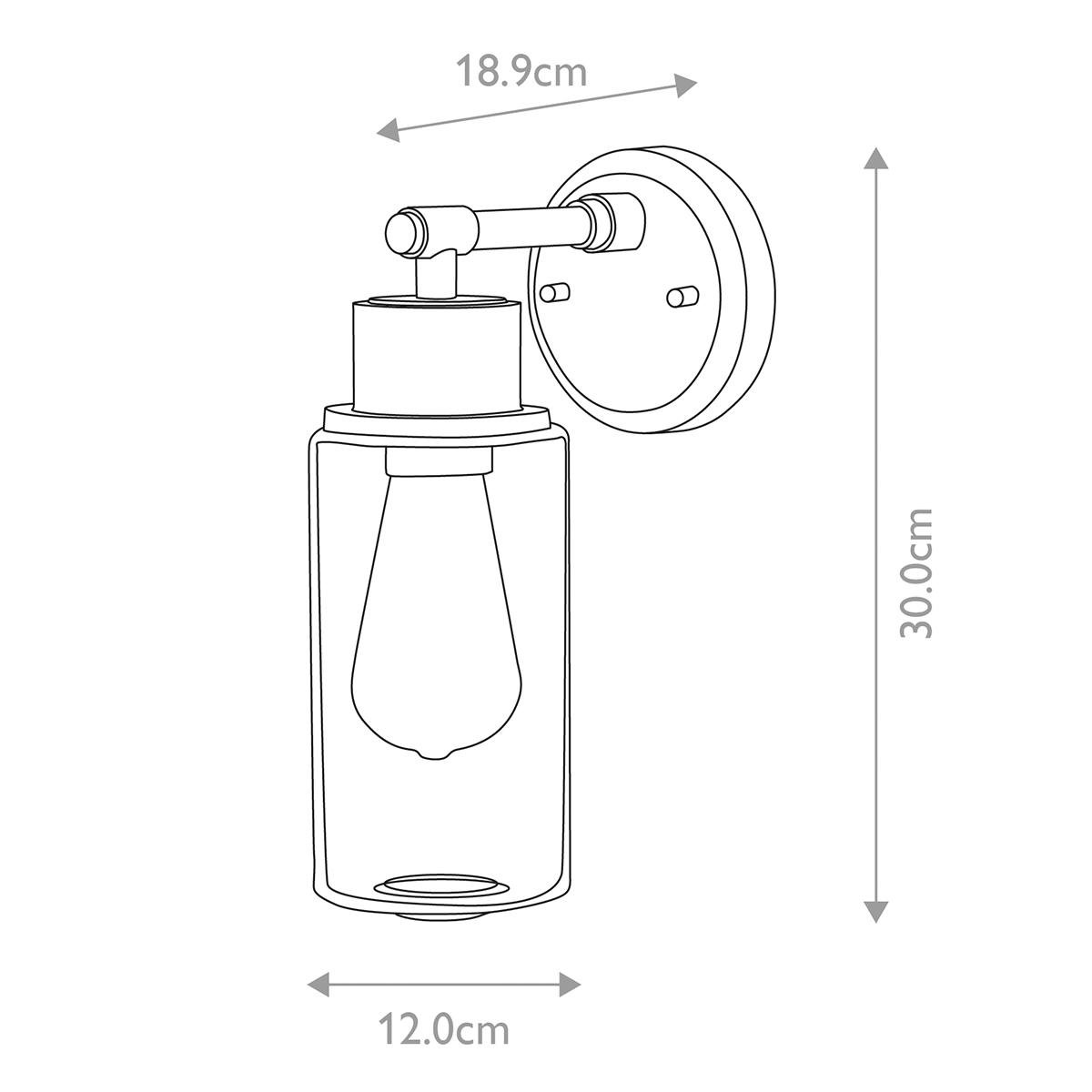 Бра с цилиндрическим прозрачным плафоном из стекла с пузырьками Elstead Lighting в Орле