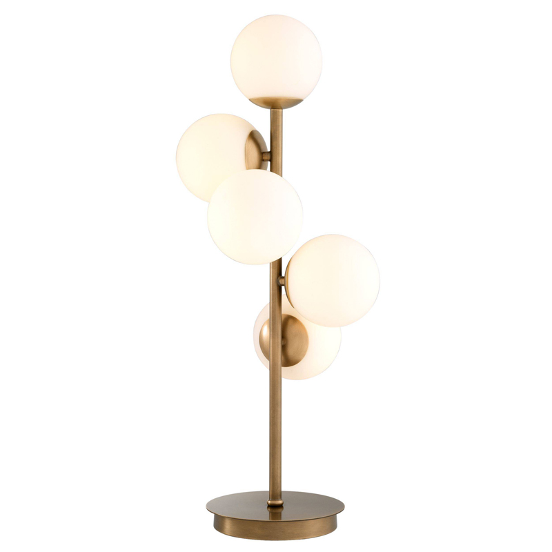 Настольная лампа Eichholtz Table Lamp Libris Латунь Античная полированная Белый Настольная лампа Eichholtz Table Lamp Libris Латунь Античная полированная Белый в Орле | Loft Concept