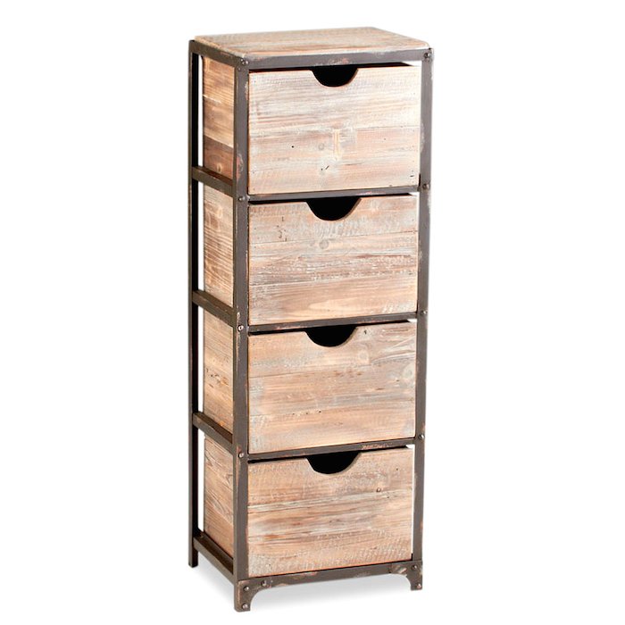 Тумба в винтажном стиле Industrial Metal Rust Tall Storage Shelf  в Орле | Loft Concept 