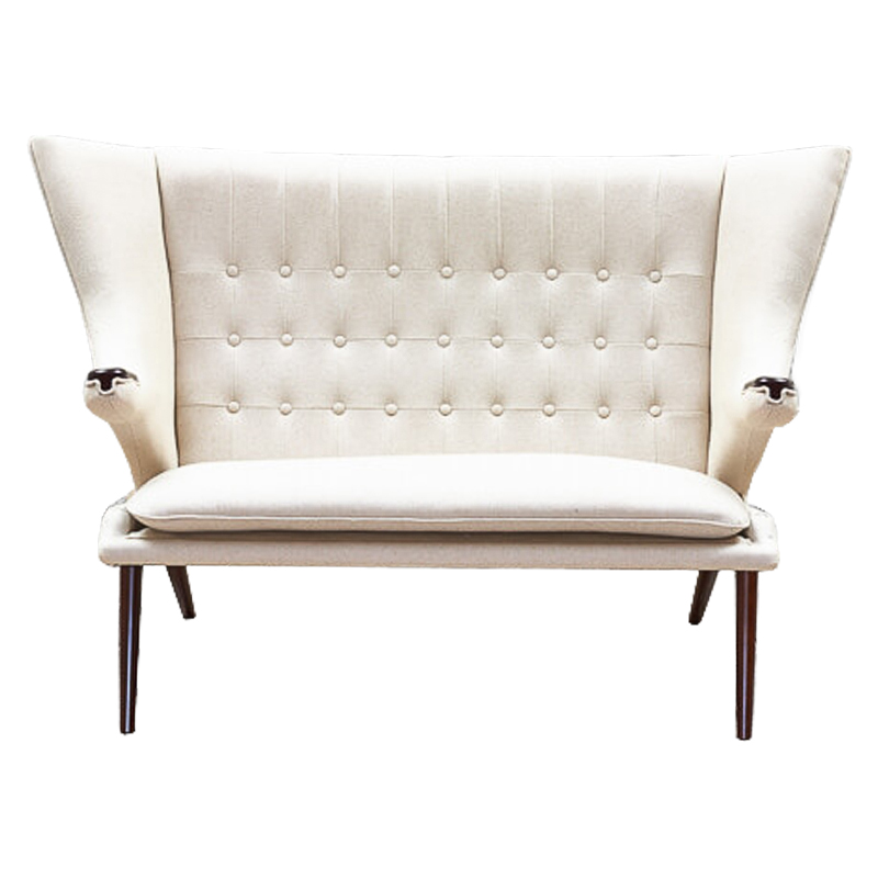 Диван Papa Bear Loveseat Ivory Linen Бежевый Коричневый Диван Papa Bear Loveseat Ivory Linen Бежевый Коричневый в Орле | Loft Concept
