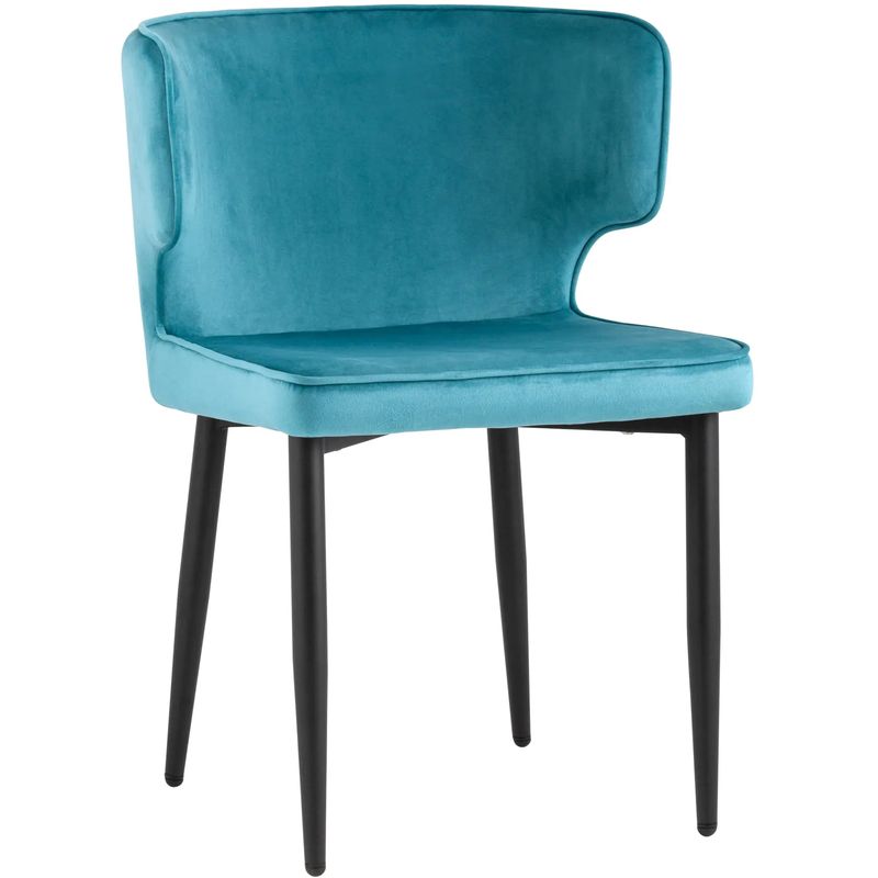 Стул Mateo Chair Бирюзовый Велюр Бирюзовый Черный в Орле | Loft Concept 
