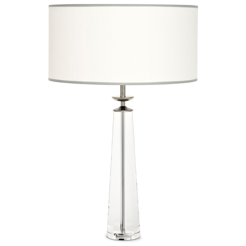 Настольная лампа Eichholtz Table Lamp Chaumon Прозрачный Белый Никель Настольная лампа Eichholtz Table Lamp Chaumon Прозрачный Белый Никель в Орле | Loft Concept