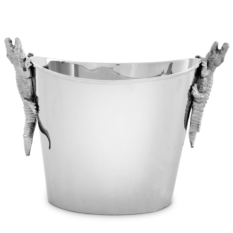 Ведерко для льда Eichholtz Wine Cooler Croc Никель в Орле | Loft Concept 