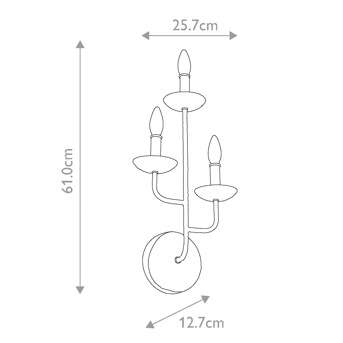 Бра с 3-мя лампами в форме свеч и фактурным покрытием Feiss в Орле
