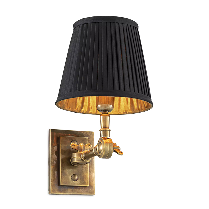 Бра Eichholtz Wall Lamp Wentworth Brass Черный Винтажная латунь Бра Eichholtz Wall Lamp Wentworth Brass Черный Винтажная латунь в Орле | Loft Concept
