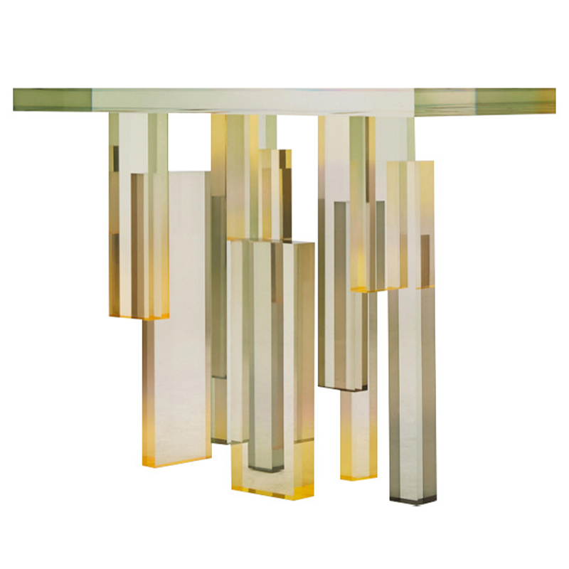 Консоль из акрила Gold Acrylic Console Прозрачный Золотой Консоль из акрила Gold Acrylic Console Прозрачный Золотой в Орле | Loft Concept