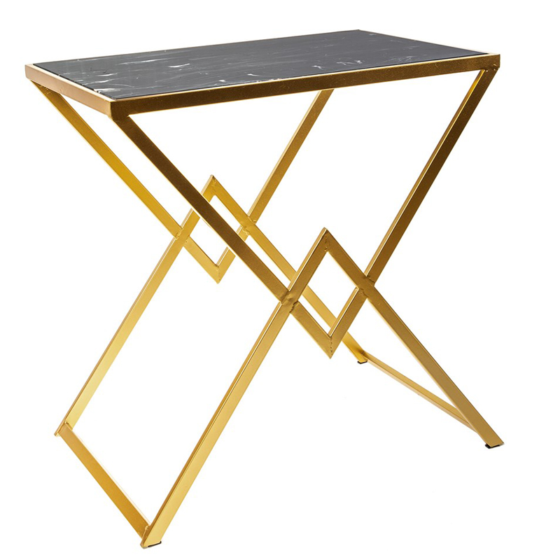 Приставной стол Marble Countertop Table черный мрамор Черный Мрамор Nero Золотой Приставной стол Marble Countertop Table черный мрамор Черный Мрамор Nero Золотой в Орле | Loft Concept