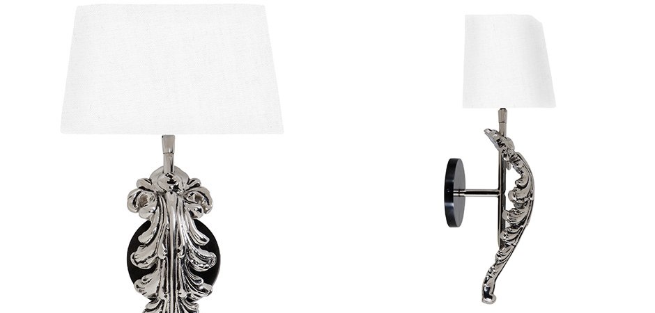 Бра Eichholtz Wall Lamp Beau Site Nickel+White Бра Eichholtz Wall Lamp Beau Site Nickel+White - Loft-Concept в Орле