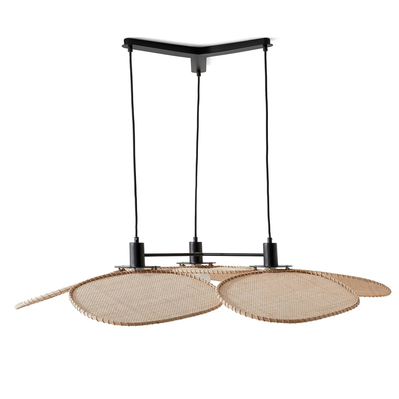 Люстра Wicker Leaves Chandelier Черный Бежевый Люстра Wicker Leaves Chandelier Черный Бежевый в Орле | Loft Concept