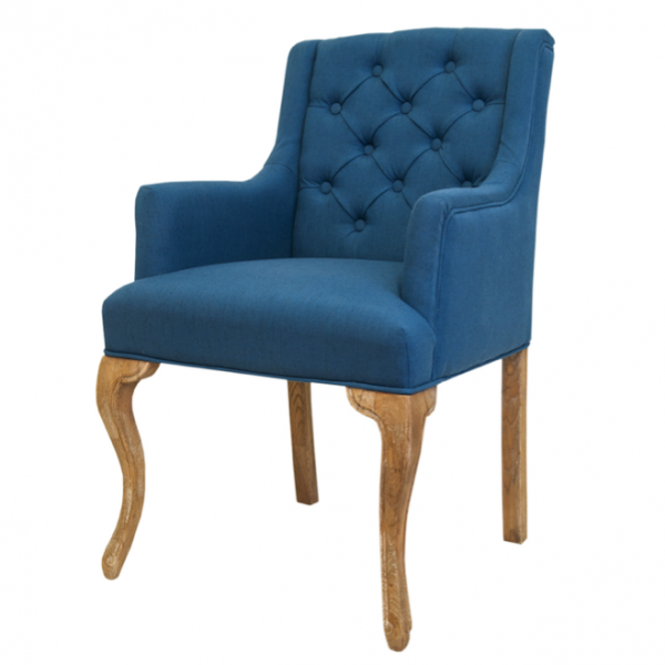 Стул French chairs Provence Amelia Blue ArmChair Голубой пастельный Древесина в Орле | Loft Concept 