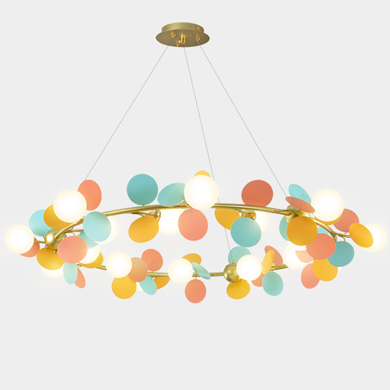 Люстра MATISSE Chandelier circle multicolor Золотой Белый Мульти Люстра MATISSE Chandelier circle multicolor Золотой Белый Мульти в Орле | Loft Concept