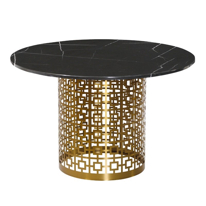 Обеденный стол Artesia Dining Table Black Глянцевое золото Черный Обеденный стол Artesia Dining Table Black Глянцевое золото Черный в Орле | Loft Concept