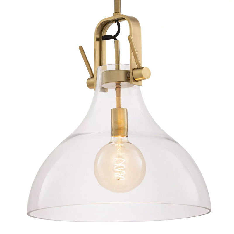 Подвесной светильник Eichholtz Lamp Connery Brass Латунь Прозрачное Стекло Подвесной светильник Eichholtz Lamp Connery Brass Латунь Прозрачное Стекло в Орле | Loft Concept