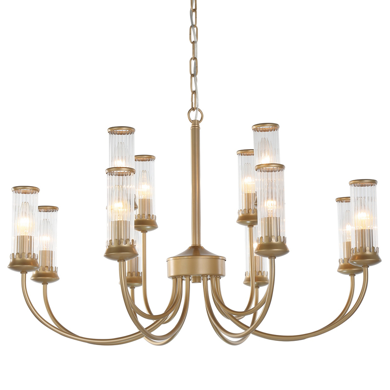 Люстра Morgane Chandelier gold 78 Золотой Прозрачный Люстра Morgane Chandelier gold 78 Золотой Прозрачный в Орле | Loft Concept