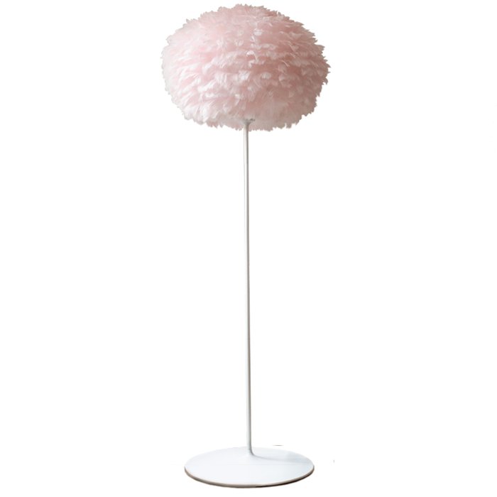 Торшер из перьев Plumage Pink Розовый пастельный Белый Торшер из перьев Plumage Pink Розовый пастельный Белый в Орле | Loft Concept