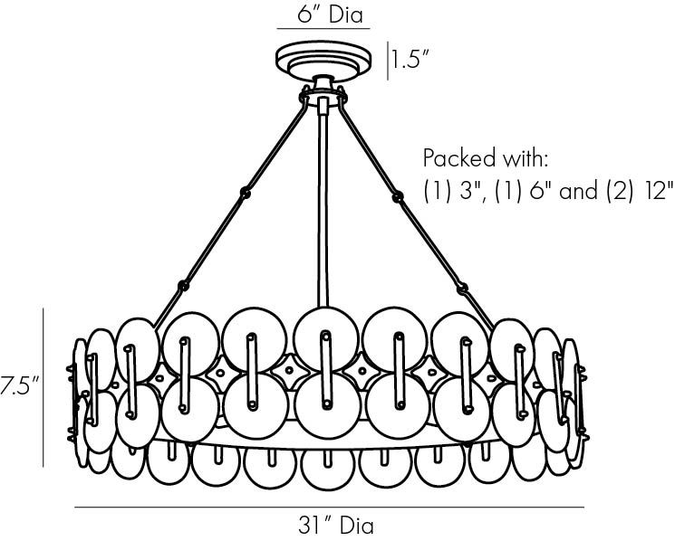 Люстра Arteriors RONDELLE CHANDELIER Люстра Arteriors RONDELLE CHANDELIER в Орле