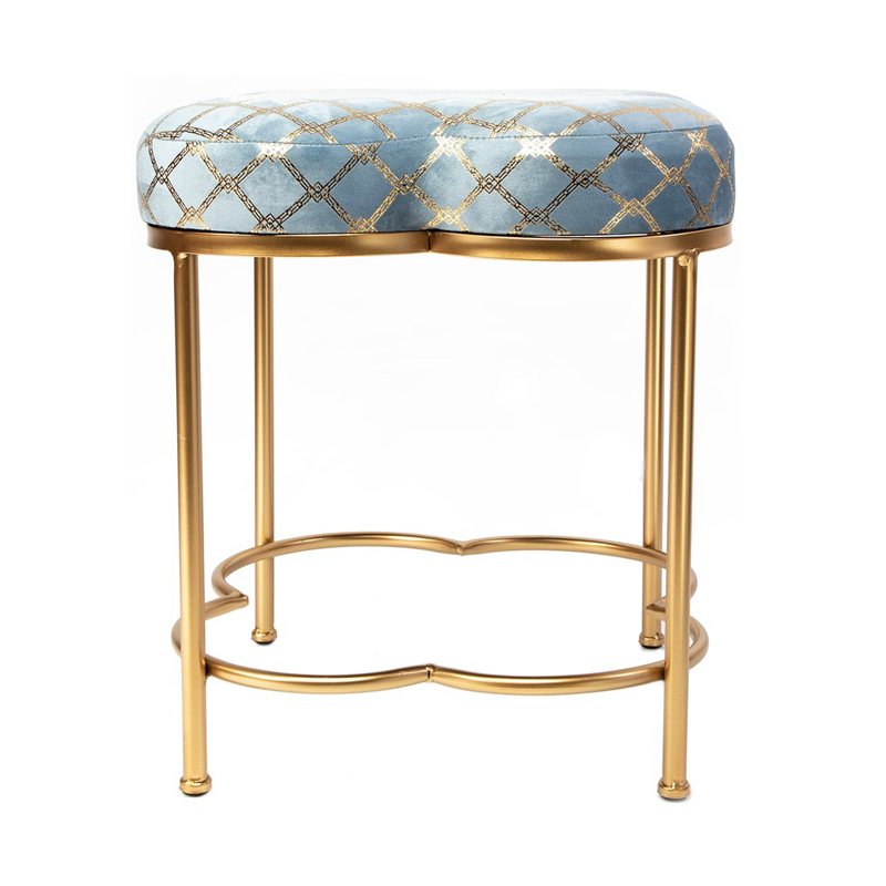 Пуф PUF Frame of Clover & Upholstery Gold Mesh голубой Голубой Золотой Пуф PUF Frame of Clover & Upholstery Gold Mesh голубой Голубой Золотой в Орле | Loft Concept