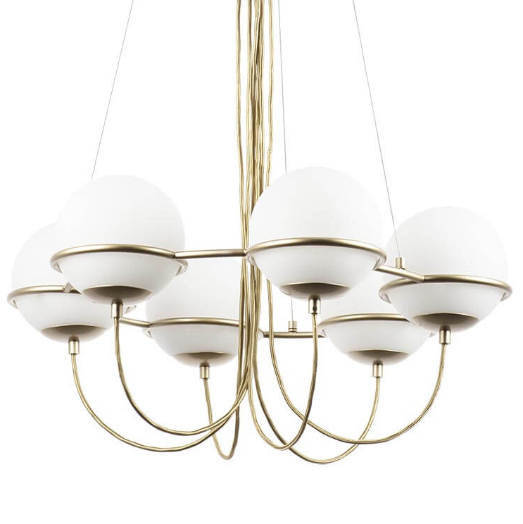 Люстра Melissa Chandelier Champagne 6 Белый Золотой Шампань Люстра Melissa Chandelier Champagne 6 Белый Золотой Шампань в Орле | Loft Concept