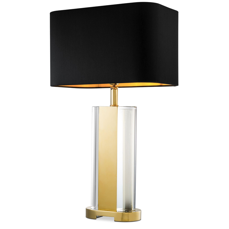 Настольная лампа Eichholtz Table Lamp Vittore Прозрачный Черный Глянцевое золото Настольная лампа Eichholtz Table Lamp Vittore Прозрачный Черный Глянцевое золото в Орле | Loft Concept