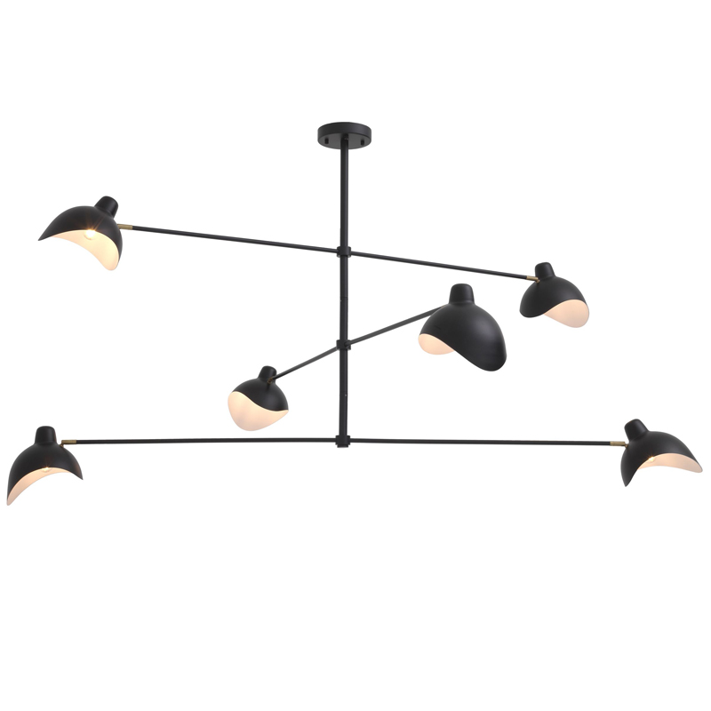 Люстра Eichholtz Chandelier Vince Black Латунь Античная полированная Черный Люстра Eichholtz Chandelier Vince Black Латунь Античная полированная Черный в Орле | Loft Concept