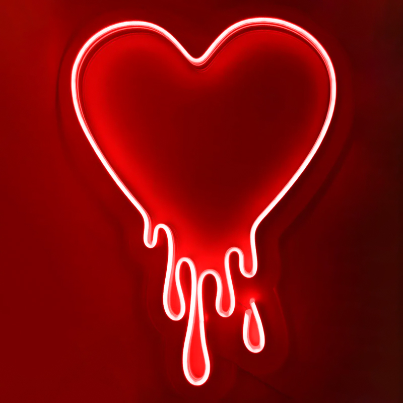Неоновая настенная лампа Melted Heart Neon Wall Lamp Прозрачный Красный Неоновая настенная лампа Melted Heart Neon Wall Lamp Прозрачный Красный в Орле | Loft Concept
