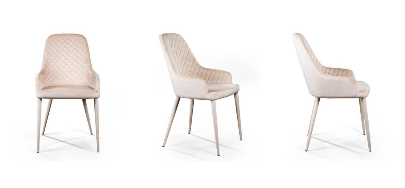 Стул Douglas Rhombus Chair Бежевый Велюр - фото