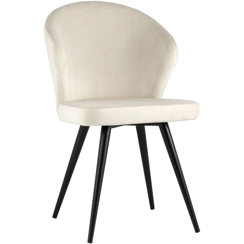 Стул Кремовый Бархат Volante Chair Кремовый Черный Стул Кремовый Бархат Volante Chair Кремовый Черный в Орле | Loft Concept