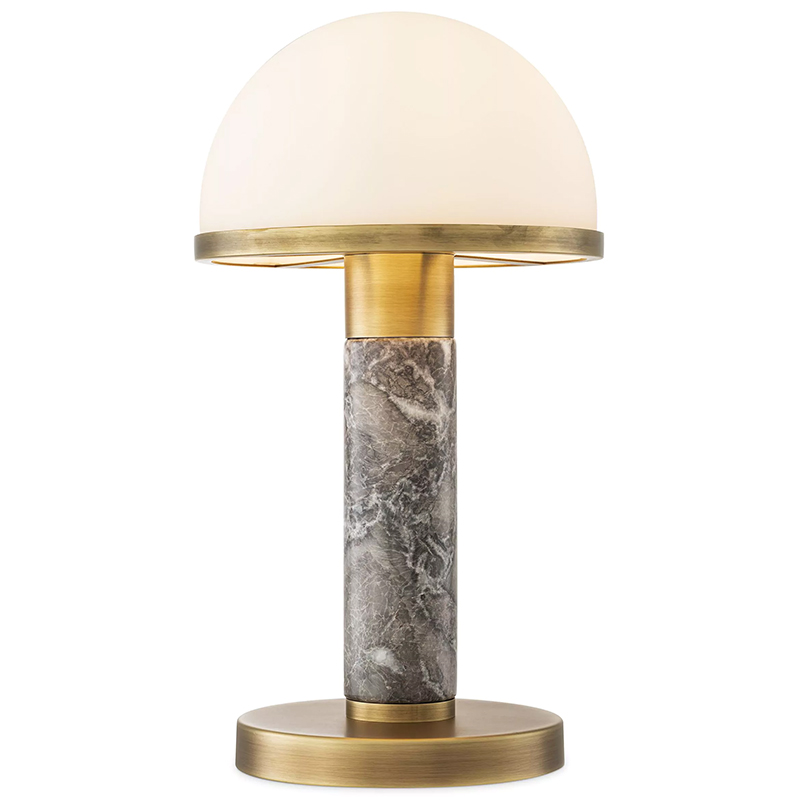 Настольная лампа Eichholtz Table Lamp Ziegel Белый Серый Латунь Настольная лампа Eichholtz Table Lamp Ziegel Белый Серый Латунь в Орле | Loft Concept