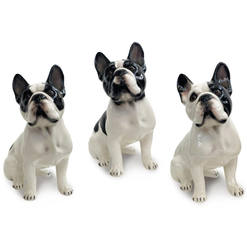 Статуэтки French Bulldog Unique Белый Черный в Орле | Loft Concept 