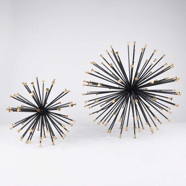 Декоративный элемент Black Roll Urchins Черный Золотой Декоративный элемент Black Roll Urchins Черный Золотой в Орле | Loft Concept
