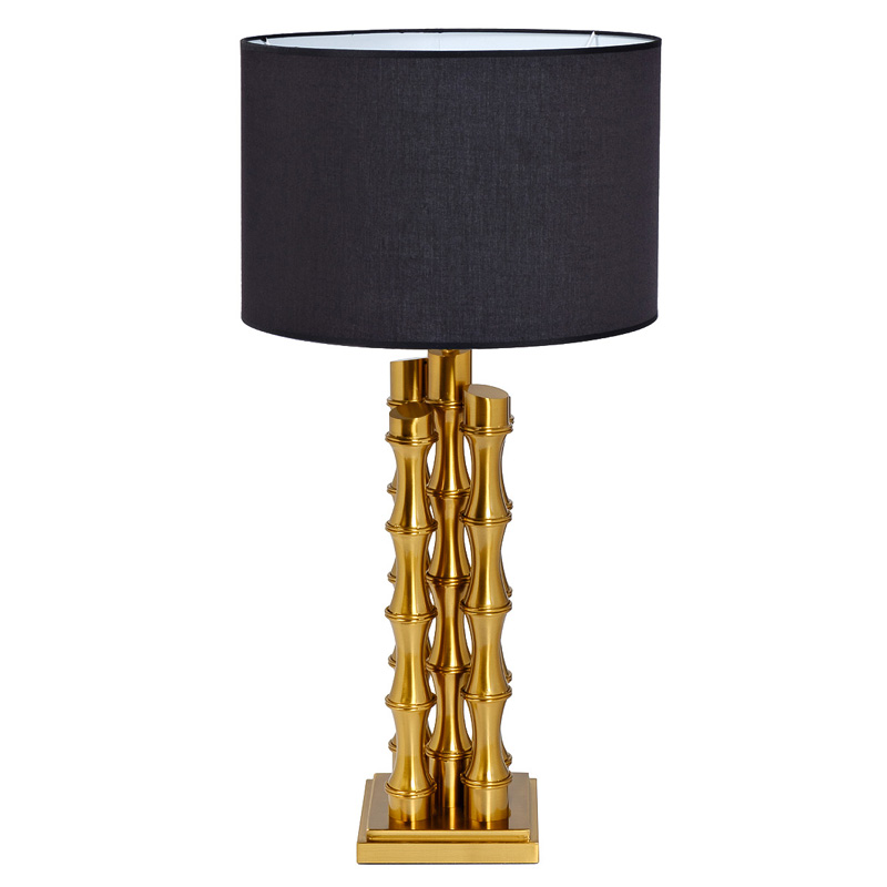 Настольная лампа с Черным Абажуром Damian Gold Table Lamp Глянцевое золото Черный Настольная лампа с Черным Абажуром Damian Gold Table Lamp Глянцевое золото Черный в Орле | Loft Concept