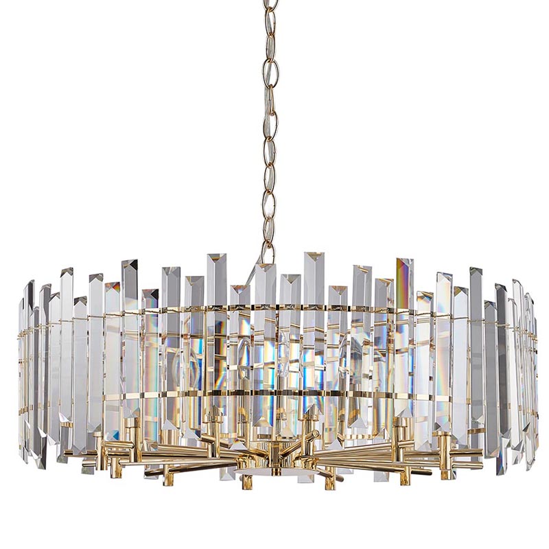 Люстра Langley Chandelier gold 80 Золотой Прозрачный Люстра Langley Chandelier gold 80 Золотой Прозрачный в Орле | Loft Concept