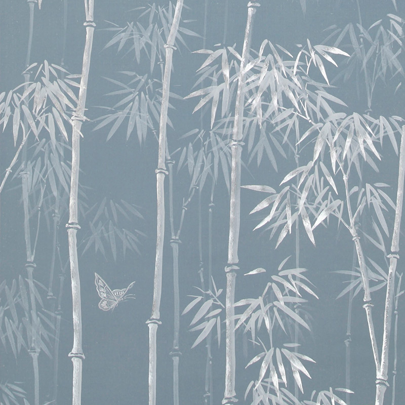 Обои ручная роспись Distant Bamboo Special Colourway on Azure Cobalt painted Xuan paper Обои ручная роспись Distant Bamboo Special Colourway on Azure Cobalt painted Xuan paper в Орле | Loft Concept
