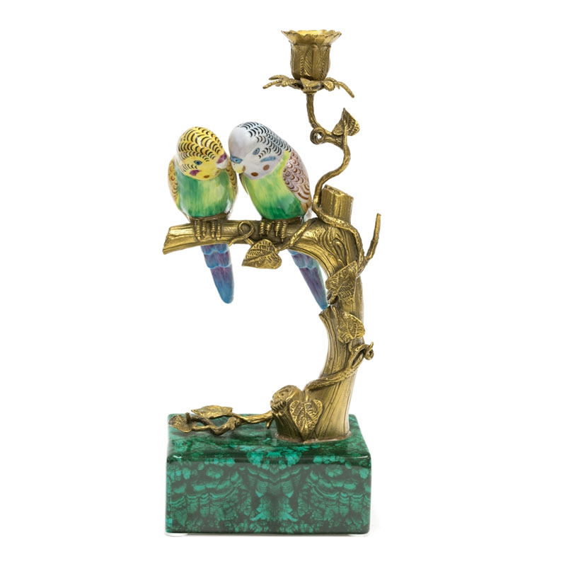 Подсвечник Duo Birds On Branch Мульти Бронза в Орле | Loft Concept 