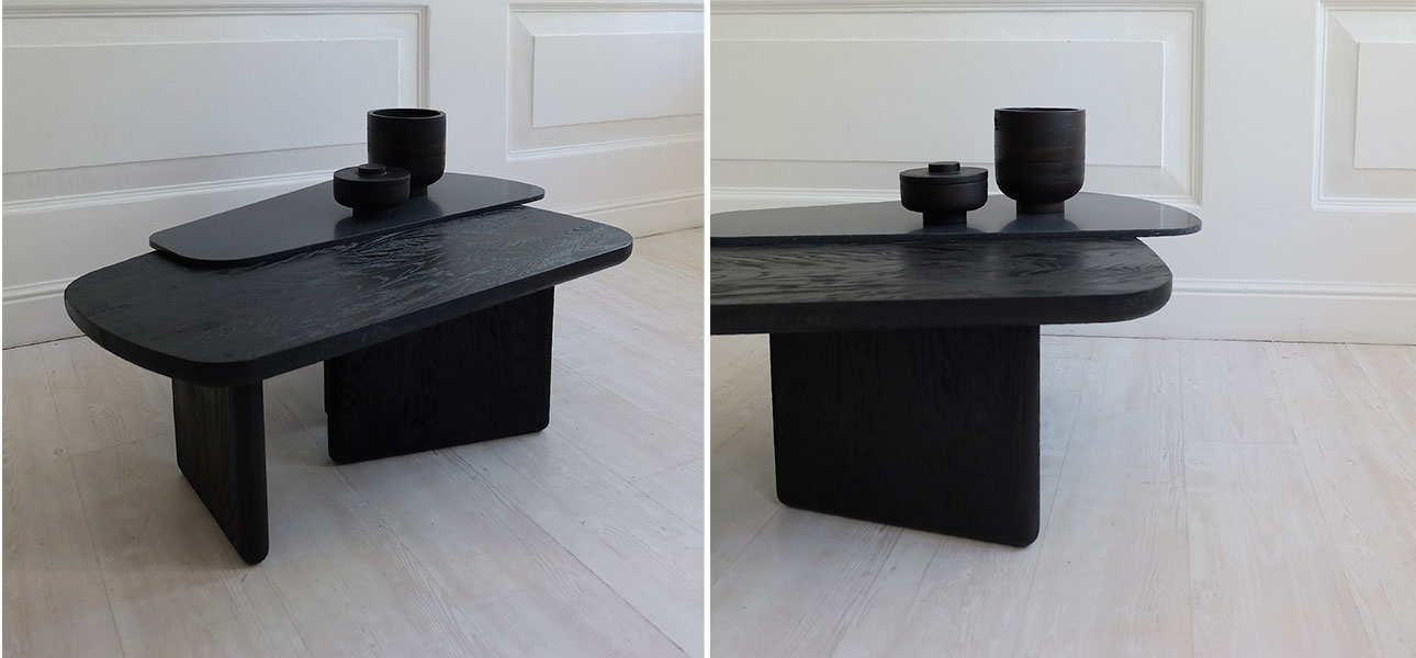 Столик журнальный черный мрамор Duncan - фото