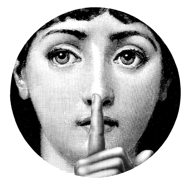 Декоративная тарелка Fornasetti 002 Черный Декоративная тарелка Fornasetti 002 Черный в Орле | Loft Concept